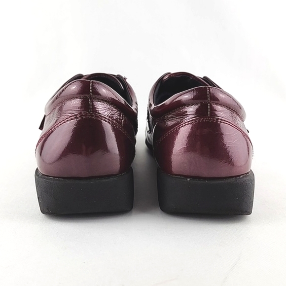 Joseph Seibel Burgundy Patent Leather Strap Slip On  Walking Work Shoes Size 39 - Picture 5 of 16